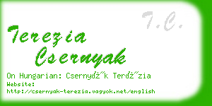 terezia csernyak business card